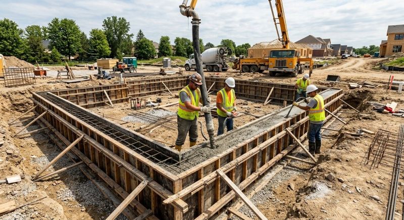 Foundation Wall Pouring in Freehold, NJ